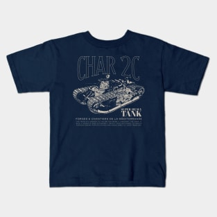 CHAR 2C - WW1 French Heavy Tank Kids T-Shirt